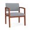 Lesro Lenox Wood Wide Guest Chair Wood Frame, Cherry, RS Fog Upholstery LW1201 - alternate 1